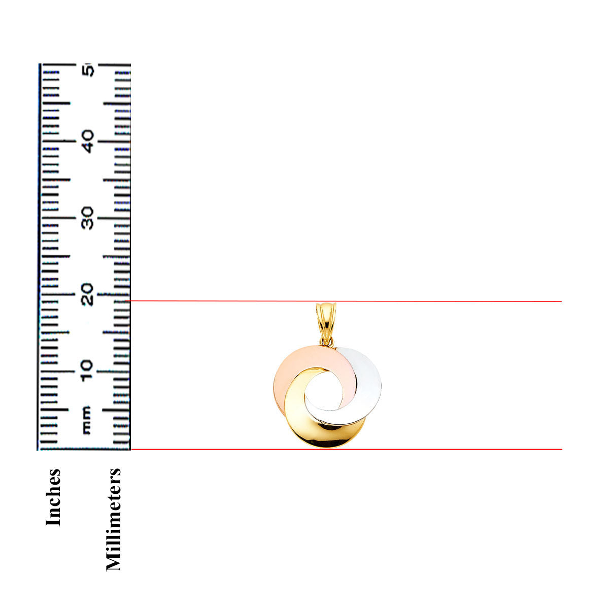 14K Tri Color Gold #1 Mom Pendant