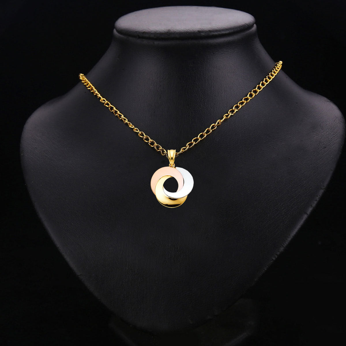 14K Tri Color Gold #1 Mom Pendant