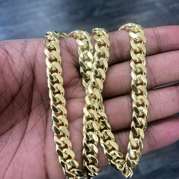 14k Yellow Gold 8.3 mm Miami cuban 24"