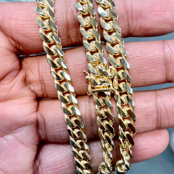 Men’s 14k solid gold 6.9mm Miami Cuban Chain 26”