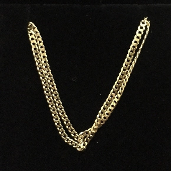 14k Yellow Gold 2mm Cuban Chain 18”