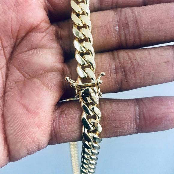 14k Yellow Gold 8.3mm Miami Cuban 26"