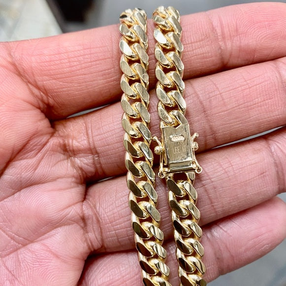 Men’s 14k solid gold 6.9mm Miami Cuban Chain 26”