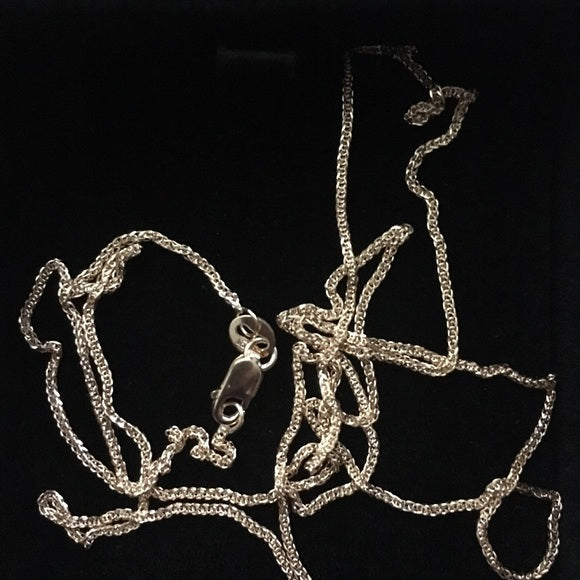 14k Rose Gold 0.8mm Diamond Cut Wheat chain 24”