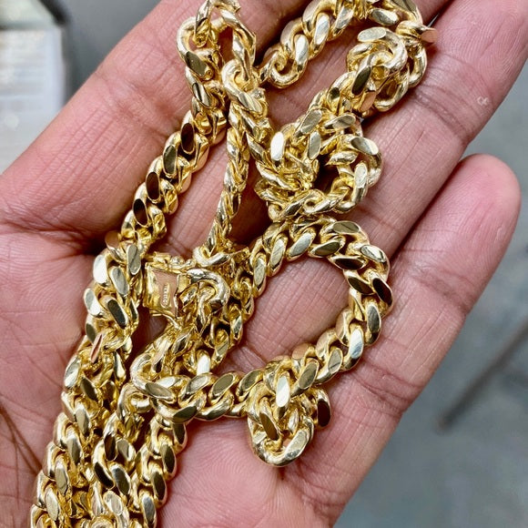 Men’s 14k Solid Gold 6.9mm Miami Cuban Chain 26”