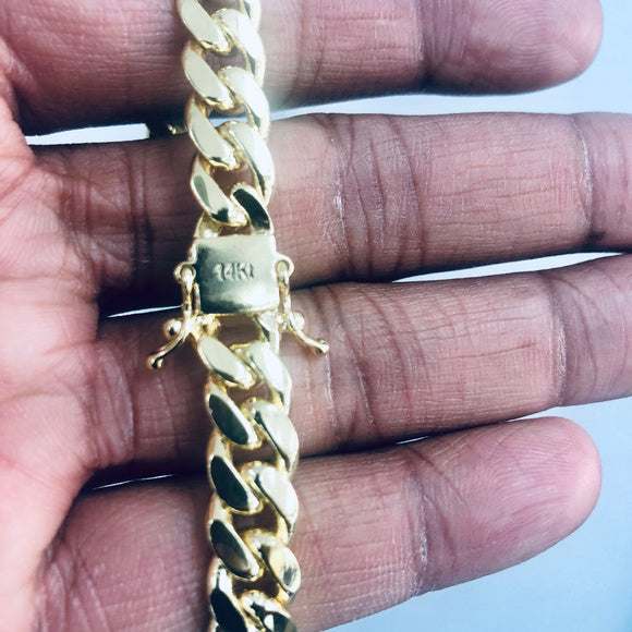 14k Yellow Gold 8.3mm Miami Cuban 26"
