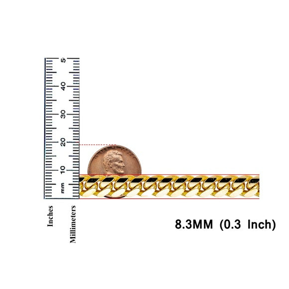14k Yellow Gold 8.3mm Miami Cuban 26"