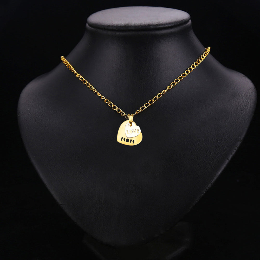 14K Two Tone Gold 2Hearts Pendant