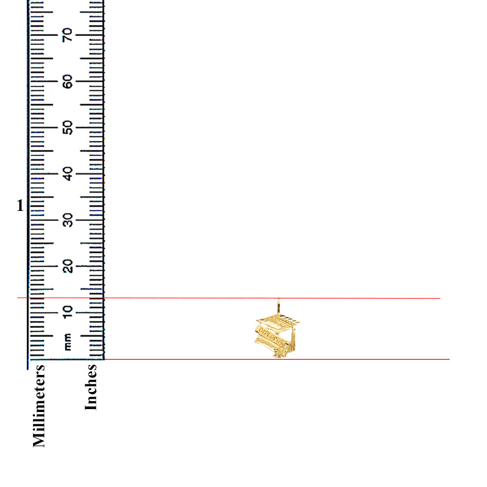 14K Yellow Gold Graduation Pendant