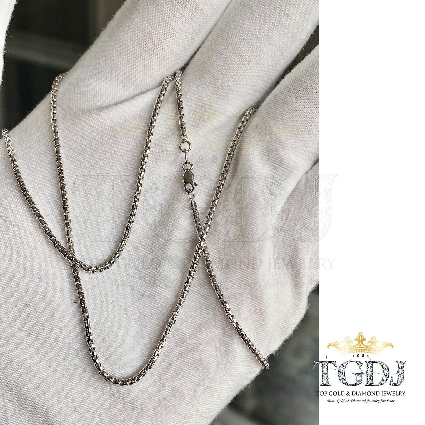 Gold Box Chian - 14K Yellow Gold 1.8MM Box Chain Yellow / White / Rose Gold Round Box D.C Chain Necklace 16-24"
