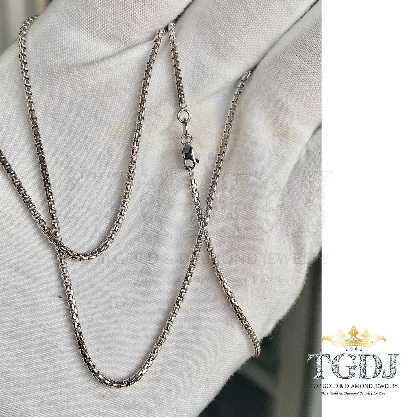 Gold Box Chian - 14K Yellow Gold 1.8MM Box Chain Yellow / White / Rose Gold Round Box D.C Chain Necklace 16-24"