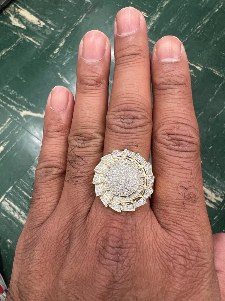 0.37 Ct Diamond Ring | 10k Gold Ring For Men | | Hip-Hop Diamond Ring | Hip-Hop Mens Diamond Ring 6.21 Grams | Big ring | Gift For Him