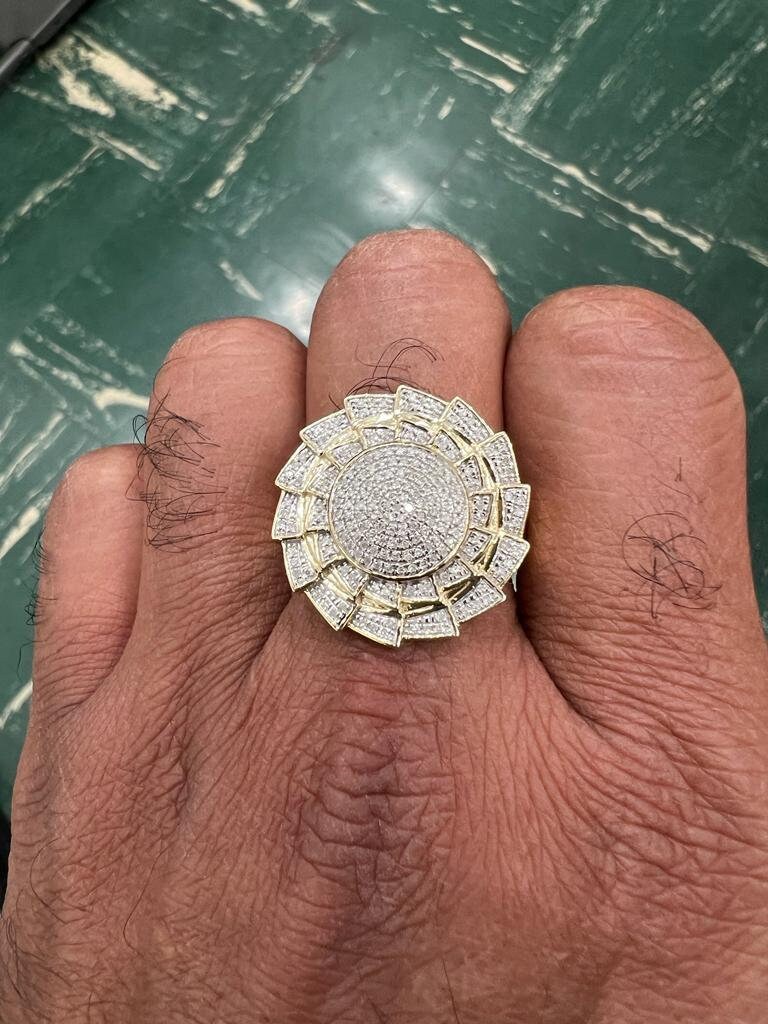 0.37 Ct Diamond Ring | 10k Gold Ring For Men | | Hip-Hop Diamond Ring | Hip-Hop Mens Diamond Ring 6.21 Grams | Big ring | Gift For Him