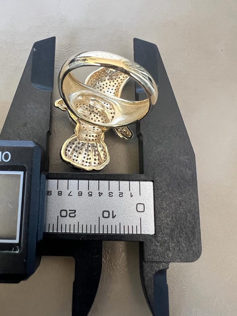10K Solid Yellow Gold Diamond Ring for Men 1.56 ct Pillsbury Dough Boy Band Ring, Signet Mens Ring, Mens Ring, Statement Ring, Gift for Him