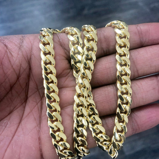 14k Yellow Gold 8.3 mm Miami cuban 24"