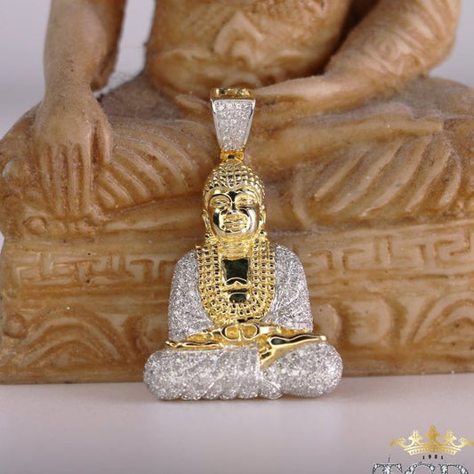 Sterling Silver Buddha Diamond Pendant