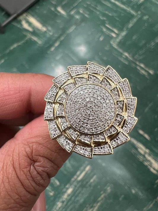 0.37 Ct Diamond Ring | 10k Gold Ring For Men | | Hip-Hop Diamond Ring | Hip-Hop Mens Diamond Ring 6.21 Grams | Big ring | Gift For Him